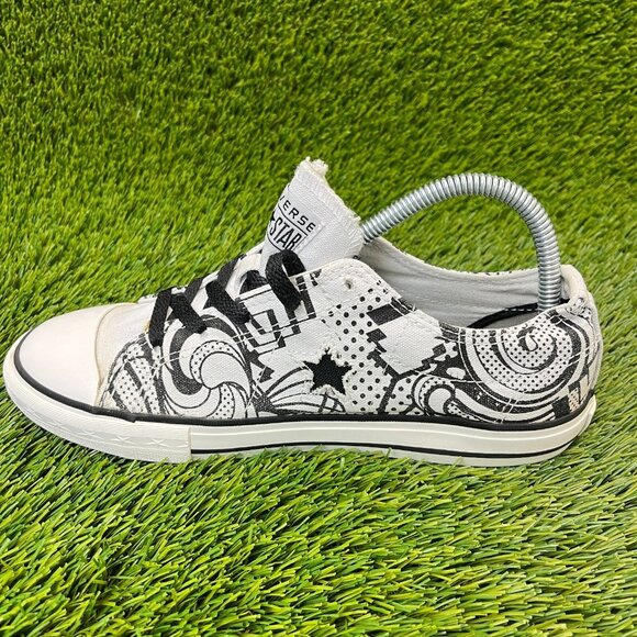 Converse One Star Doodle Graffiti Boys Size 6Y White Walking Shoes Sneakers - Picture 2 of 11